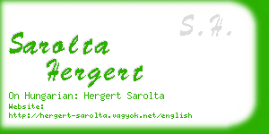 sarolta hergert business card